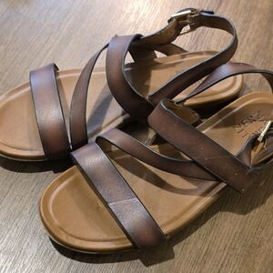 Naturalizer Dark Brown Strappy Sandals